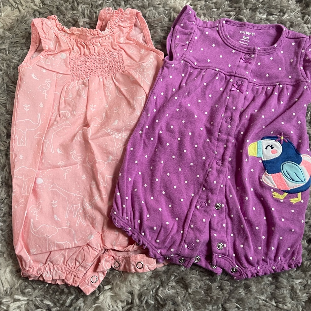 Carters bubble rompers, 6 months